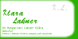 klara lakner business card